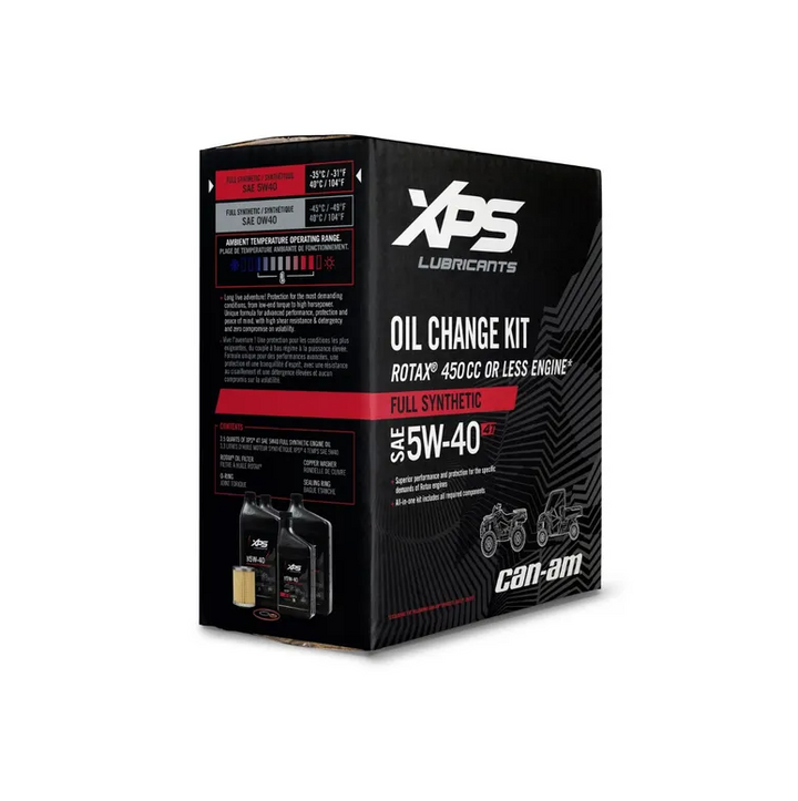 4T 5W-40 Full Synthetic Oil Change Kit for Rotax 450 cc or less engine, Side