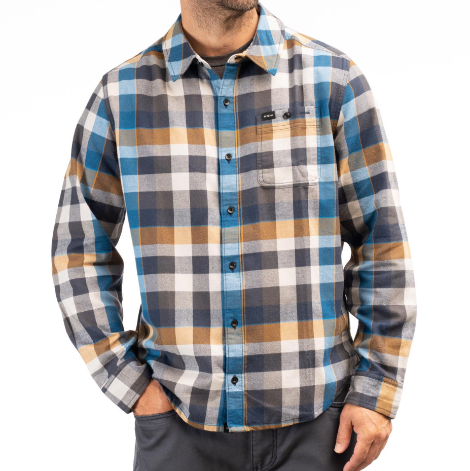 Alderson Midweight Flannel Shirt, Imperial Blue