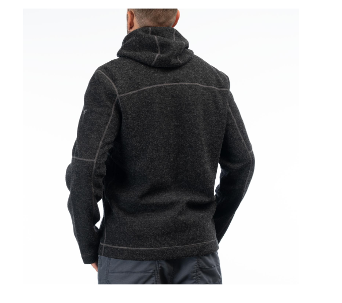 Bighorn Canyon Wool Fleece Hoodie, Back View