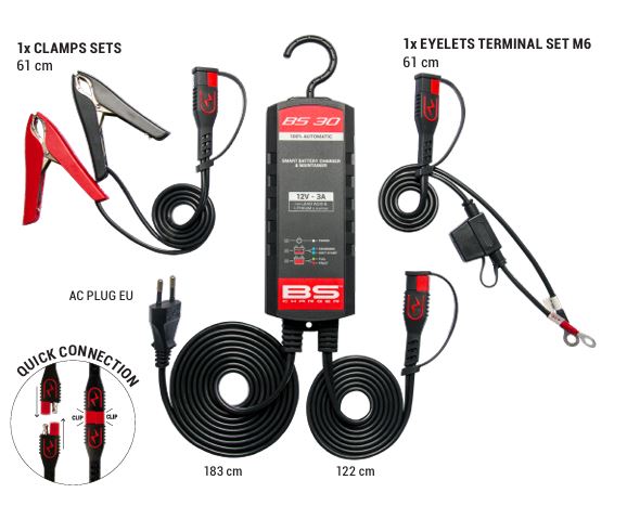 BS 30 Smart Battery Charger &amp; Maintainer, Content