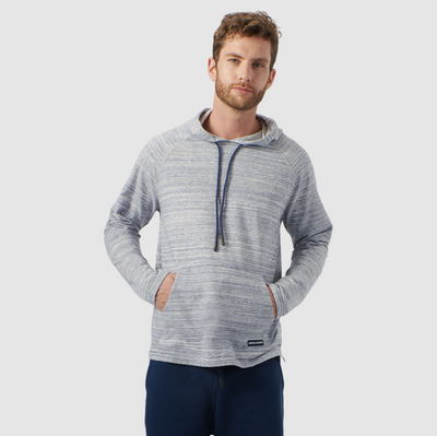 Men's French Terry Pullover Hoodie - Blue