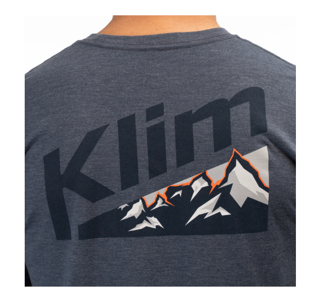 Mountain Peak Tri-blend Tee, Back View Logo