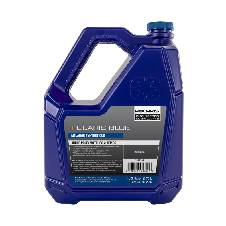 Polaris Blue Synthetic Blend 2-Cycle Oil, 2-Stroke Engines, Back