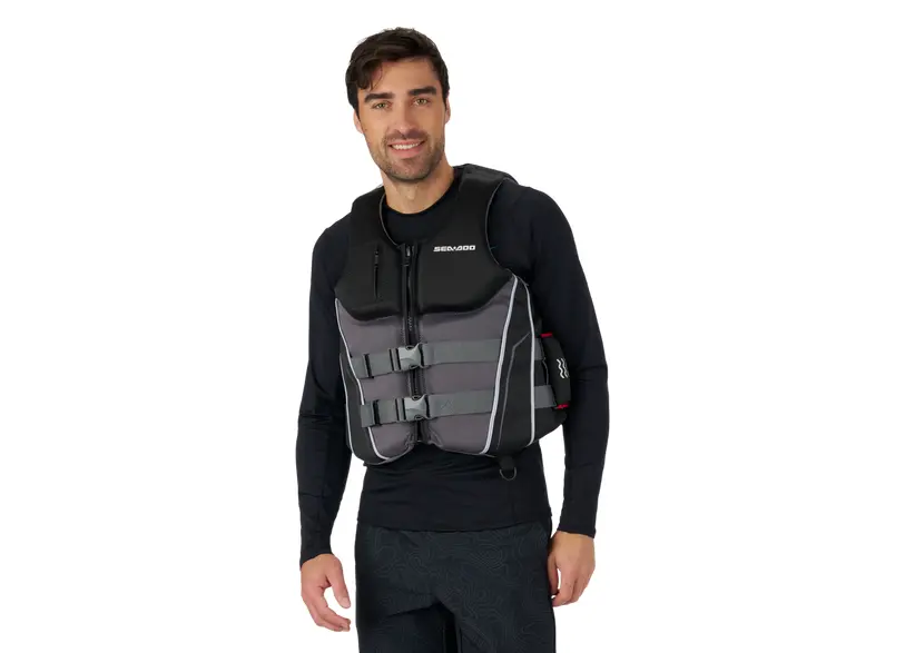 Sea-Doo Wave Grip Unisex PFD life jacket front view black