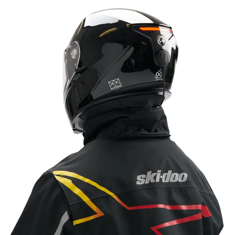 Ski-Doo Oxygen Flow Heated Helmet with Electric Visor (DOT), Back View