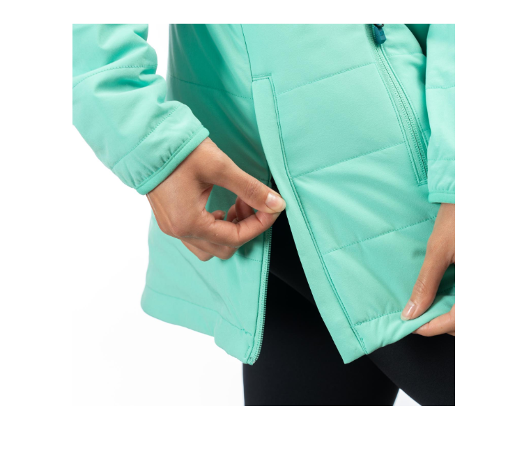 Soteria Insulated Pullover, Side Zipper View