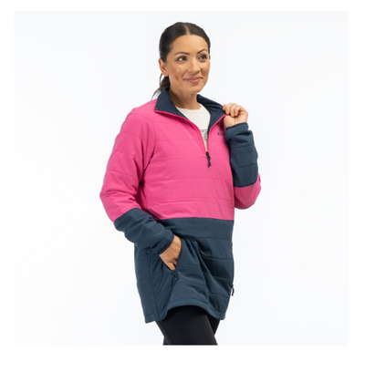 Soteria Insulated Pullover, Front View With Pulled Collar