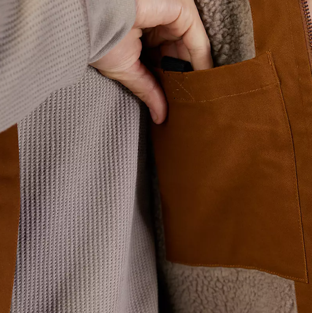 Source Sherpa Vest - Nutmeg Brown, Pocket