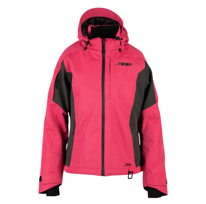 Womens Range Insulated Jacket-Raspberry, Front View