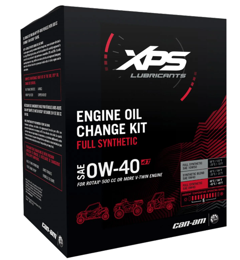 4T 0W-40 Synthetic Oil Change Kit For Rotax 500 Cc Or More V-Twin Engine