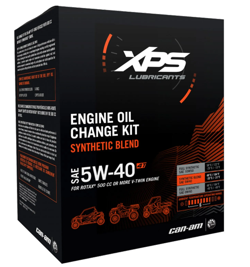 4T 5W-40 Synthetic Blend Oil Change Kit For Rotax 500 Cc Or More V-Twin Engine