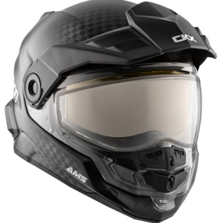 CKX Mission AMS Full Face Helmet - Carbon Solid - Winter, Front View