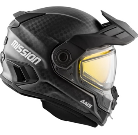 CKX Mission AMS Full Face Helmet - Carbon Solid - Winter, Side View