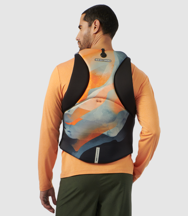 Airflow Sunset Edition PFD/Life Jacket- Orange, Back View