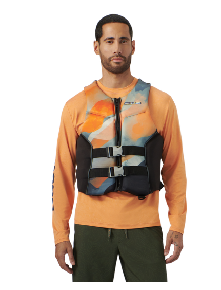 Airflow Sunset Edition PFD/Life Jacket- Orange, Front View