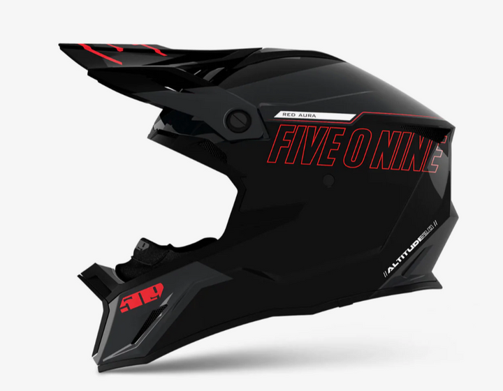 Altitude 2.0 Helmet- Red Aura, Side View
