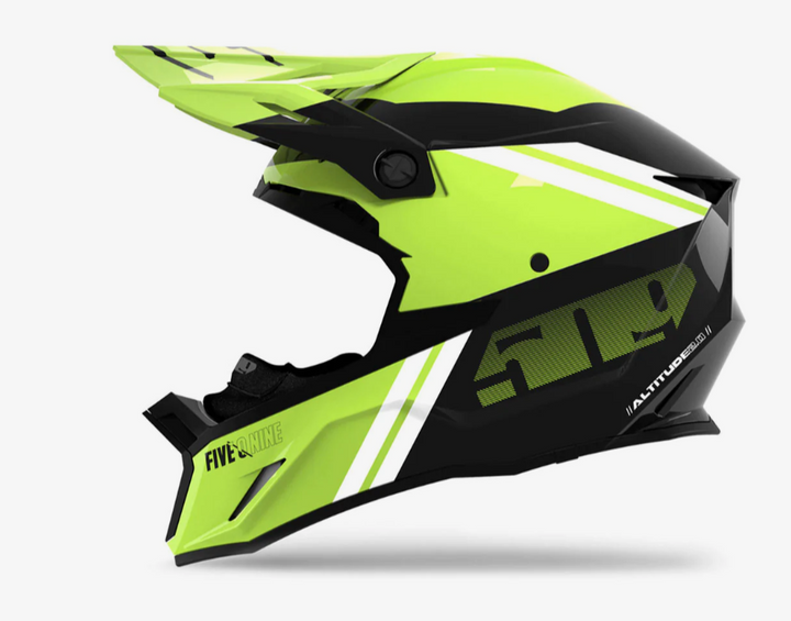 Altitude 2.0 Helmet- Acid Green, Side View