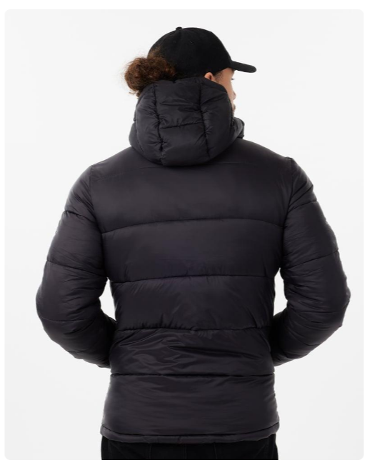 Anca V2 Padded Jacket-Jet Black, Back View