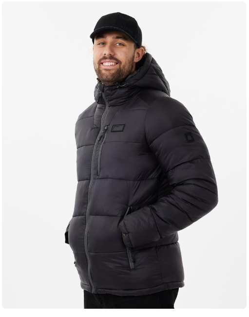 Anca V2 Padded Jacket-Jet Black, Front View