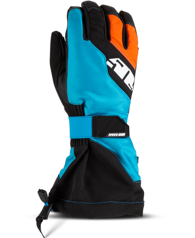 Backcountry Gloves-Cyan, Front View