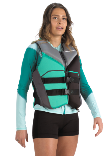 Sea-Doo Freedom Unisex PFD front view Teal