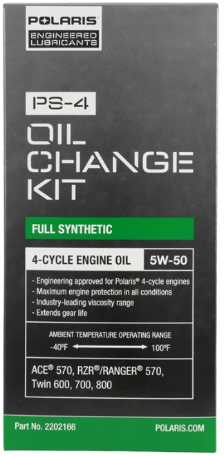 Full Synthetic Oil Change Kit, 2202166, 2 Quarts of PS-4 Engine