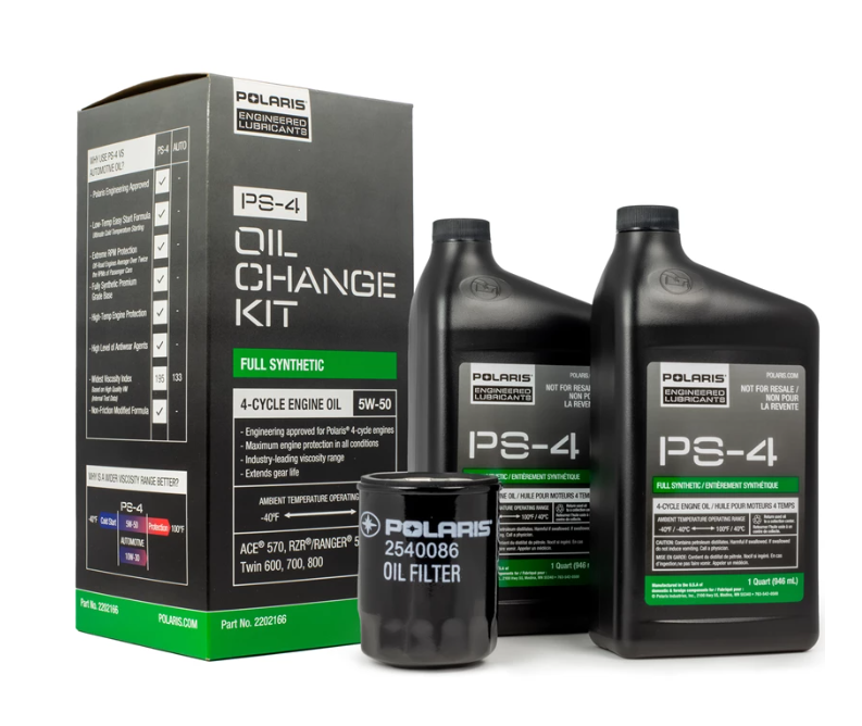 Full Synthetic Oil Change Kit, 2202166, 2 Quarts of PS-4 Engine Oil and 1 Oil Filter