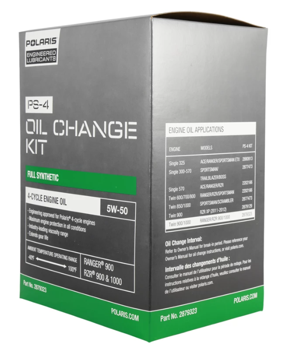 Full Synthetic Oil Change Kit, 2879323, 2.5 Quarts of PS-4 Engine Oil and 1 Oil Filter
