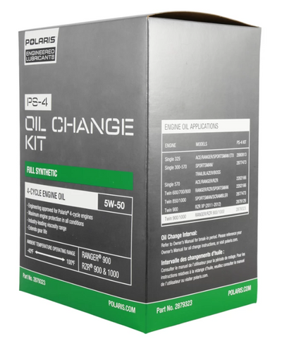 Full Synthetic Oil Change Kit, 2879323, 2.5 Quarts of PS-4 Engine Oil and 1 Oil Filter