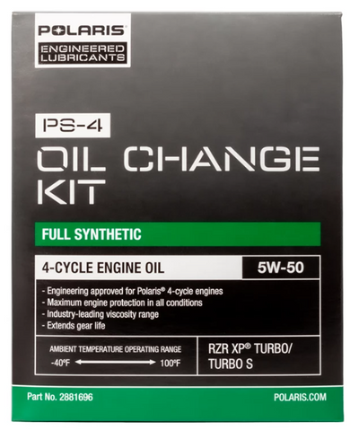 Full Synthetic Oil Change Kit, 2881696, 3 Quarts of PS-4 Engine Oil and 1 Oil Filter