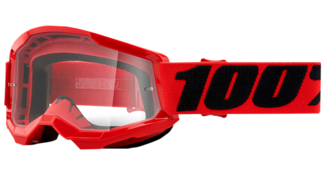 Youth Strata 2 Clear Goggles - Red